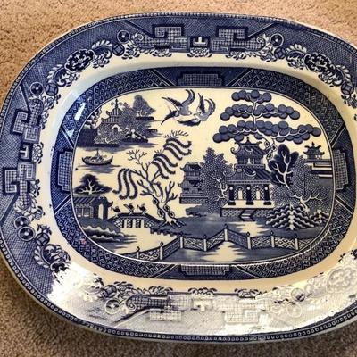 198:  Antique Staffordshire Platters