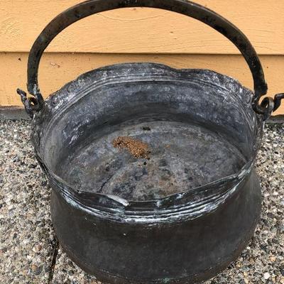 229:  Antique Middle Eastern Cauldron Copper Pot