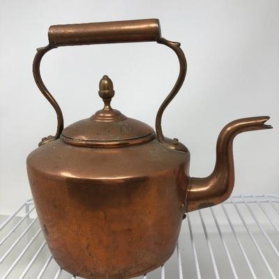 230:  Solid English Copper Pot with Solid Copper Tea Kettle