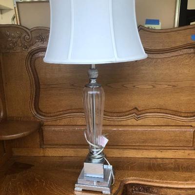 333:  Glass Art Deco Lamp 