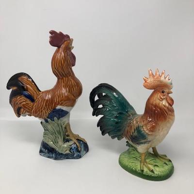 145:  Vintage Ceramic Roosters