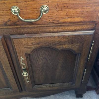 101:  Sears Solid Wood  China Cabinet 