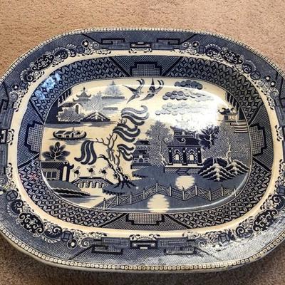198:  Antique Staffordshire Platters