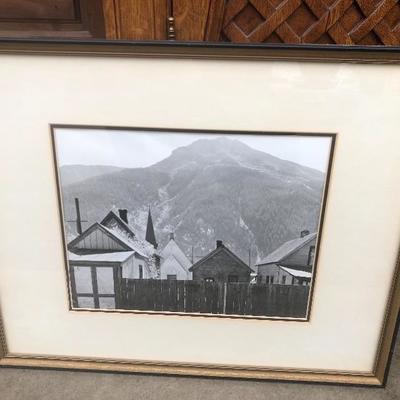 328:  Vintage Framed Photograph of Silverton Colorado 1951