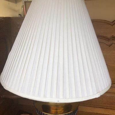 334:  Marble and Brass Lamp 