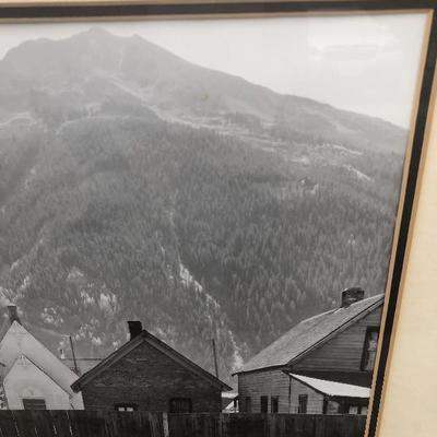 328:  Vintage Framed Photograph of Silverton Colorado 1951