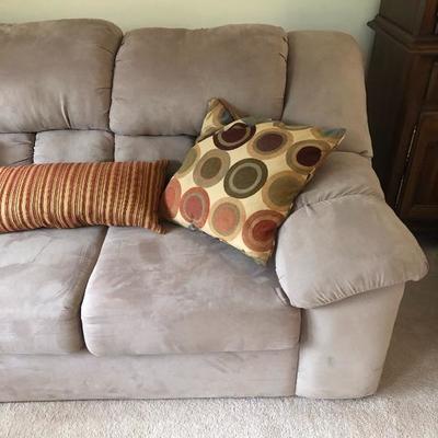 104:  Microfiber Couch and Matching Loveseat