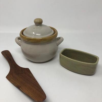 129: Antique Beehive Stoneware Jug and Other Unique Collectibles