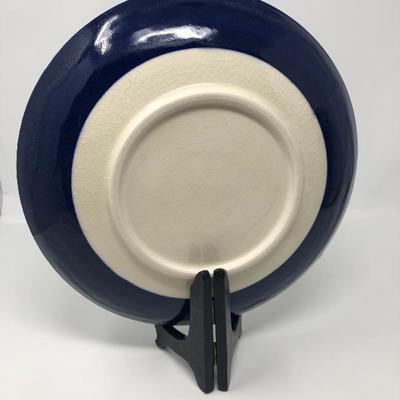 138: Stoneware Charger, Glass Dragonfly Vase and Other Stoneware