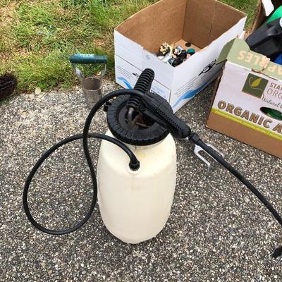 228:  Garden Wheelbarrow, Garden Tools and Chemicals