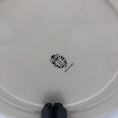139:  Rare Stavangerflint Plate, Pewter Antique Kettle and China
