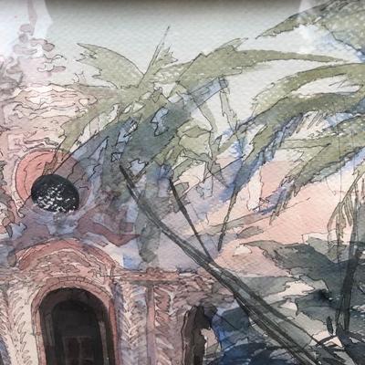 329: Vintage Water Color Painting