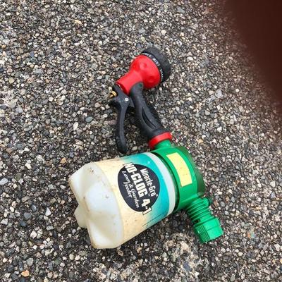 228:  Garden Wheelbarrow, Garden Tools and Chemicals
