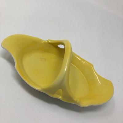 193:  Mid Century Ice Bucket, Yellow Vase, China Decor and Glass