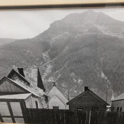 328:  Vintage Framed Photograph of Silverton Colorado 1951