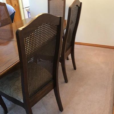 100:  Sears Vintage Dining Table With Six Chairs