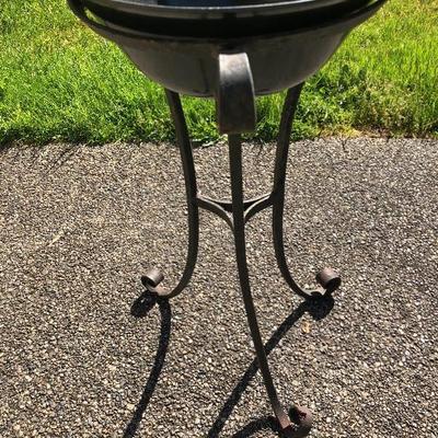 156:  Metal Bird Bath 