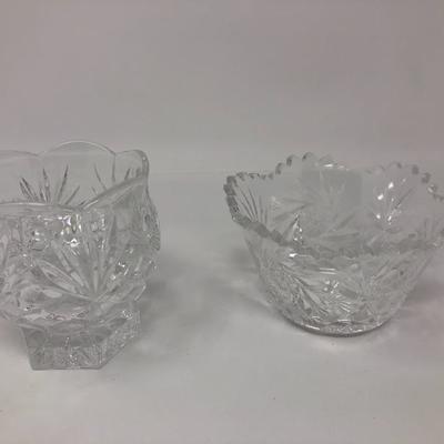 133:    Beautiful Serving Glass with Dessert Servers
