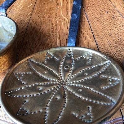 317:  Brass Fireplace Utensils