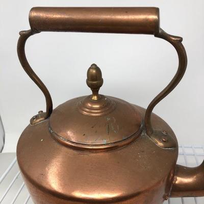 230:  Solid English Copper Pot with Solid Copper Tea Kettle