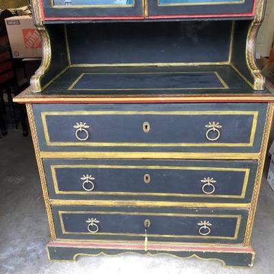307:  Antique Frederick and Nelson China Display Cabinet