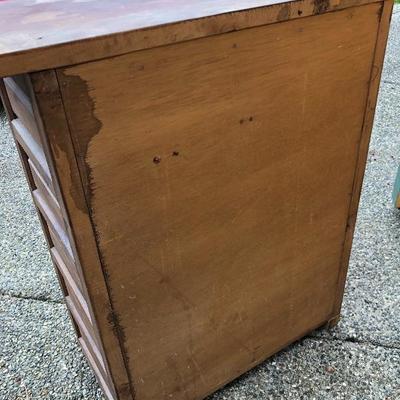 306:  Antique Solid Wood Entry Cabinet