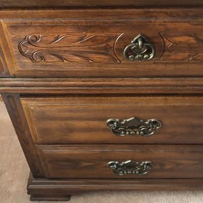 107:  Sumter Colonial Solid Wood Dresser and Hanging Mirror