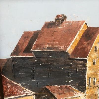 327:  Vintage Barn Painting