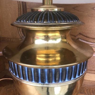 334:  Marble and Brass Lamp 