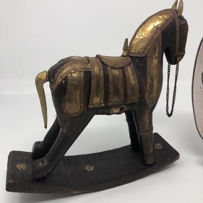 186:  Indonesian Rocking Horse with Decorative Plate