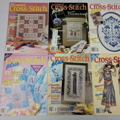 6 Counted Cross Stitch Magazines Aug 90 - May 91