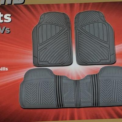Motor Trend All Weather Mats 3 Piece, Gray 