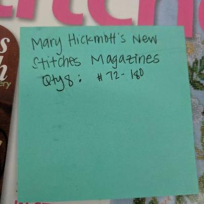 8 Mary Hickmott's New Stitches Magazines #72-180