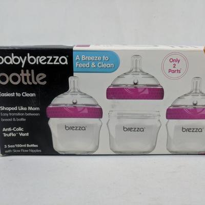 Baby Brezza Bottle, Slow Flow, 0+ Month - Opened