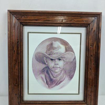 Vel Miller Little Cowboy Framed Picture