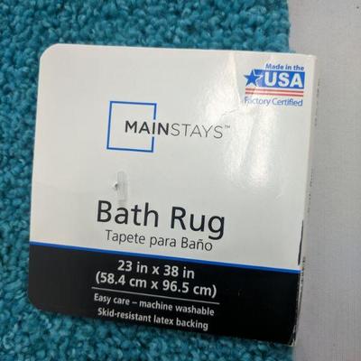 Mainstays Bath Rug Teal, Mainstays Cushioned Bathtub Mat - New