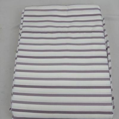 Mainstays Coordinated Sheet Set, White/Purple, King - New