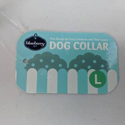Blueberry Dog Collar, Size Large - New