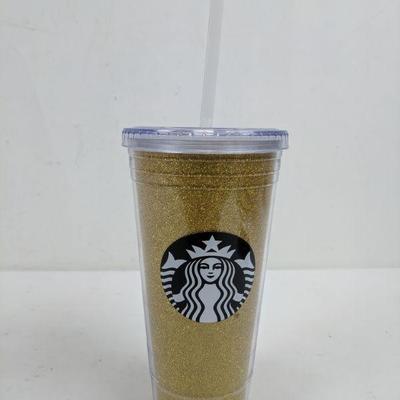 Ejendommelige gift Recite Starbucks 16 oz Tumbler, Gold Sparkle - New | EstateSales.org