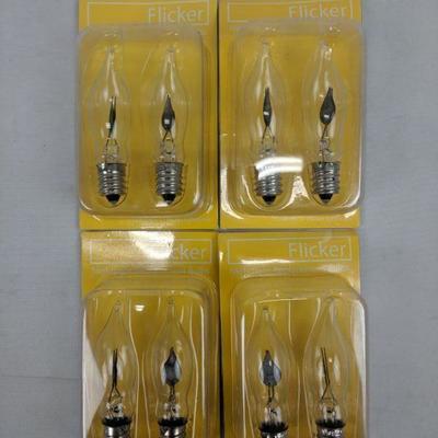 Flicker Night Light Replacement Bulbs, Set of 4 - New
