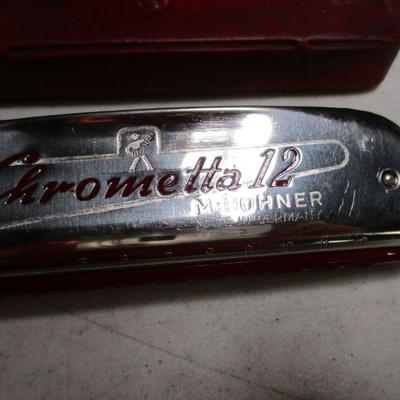 German Chrometta 12 M Hohner Harmonica Musical