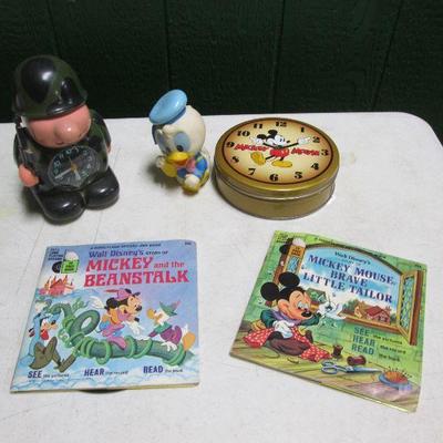 Record & Book Mickey & the Beanstalk & Brave Little Tailor 