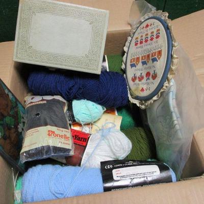 Box Lot Of Yarn