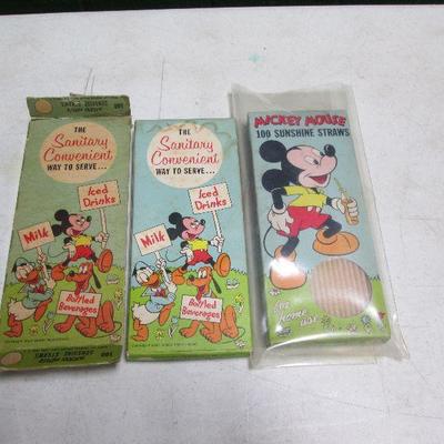  Walt Disney Mickey Mouse 100 Sunshine Straws In Original Box 