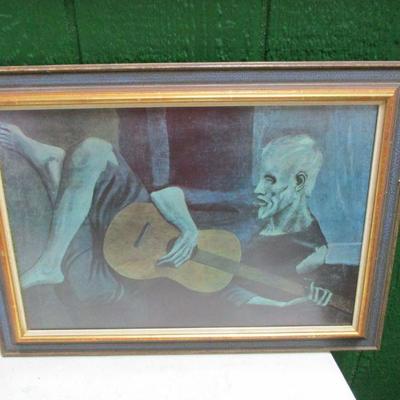 The Old Guitarist - Pablo Picasso - Oil On Panel