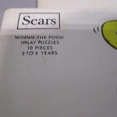 Sears Winnie The Pooh Inlay Puzzle & Train Puzzle