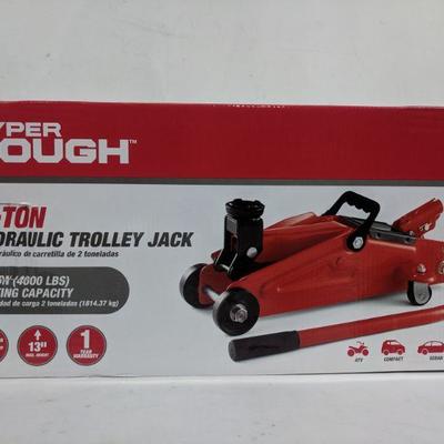 Hyper Tough 2- Ton Hydraulic Trolley Jack - New, Opened Box
