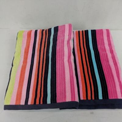 Better Homes & Gardens Colorful Striped Towels, Set of 2, 70