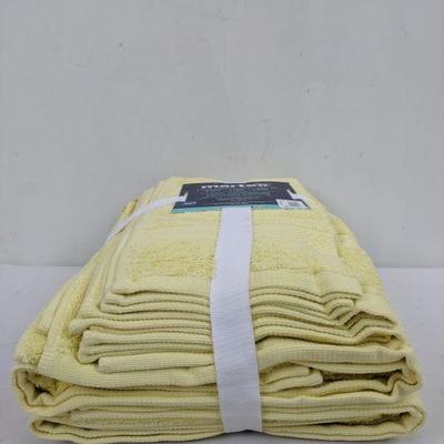 Martex Yellow Towels: 2 Bath, 2 Hand, 2 Wash - New