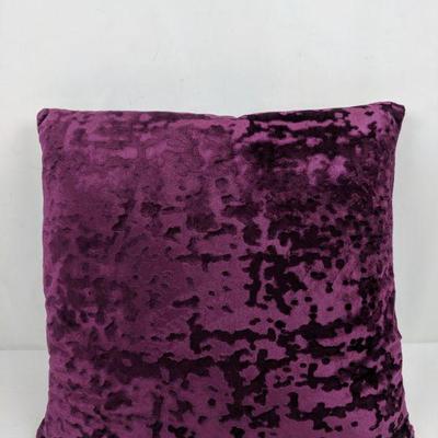Mainstays Purple Velour Decorative Pillow, 18